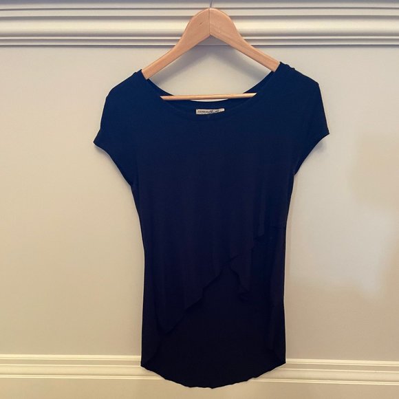 Women's Layered Black T-Shirt || Express - Picture 1 of 3